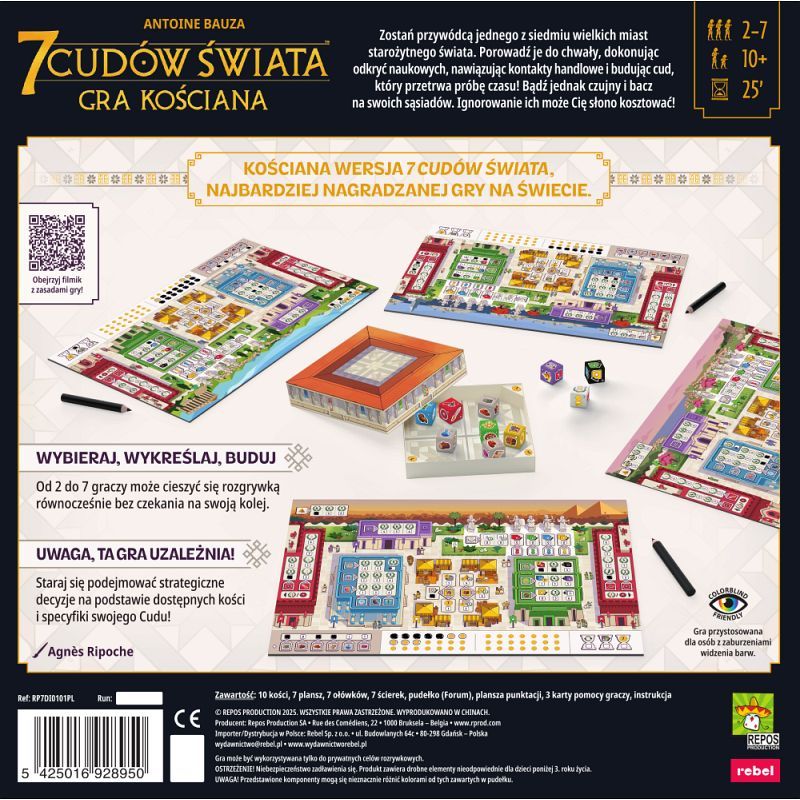 7 Wonders Dice Board Game - Polish Edition