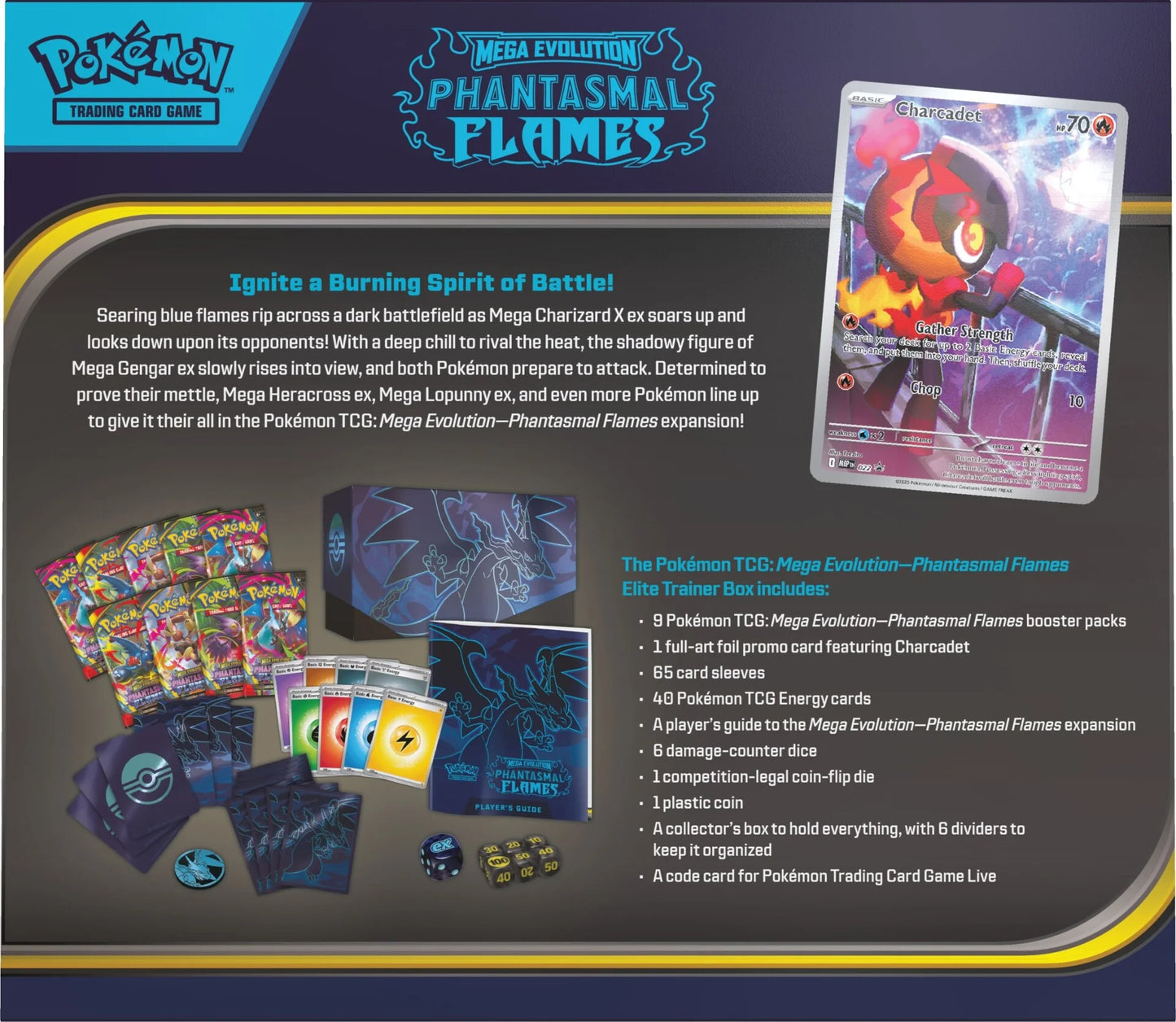Pokemon TCG: Mega Evolution - Phantasmal Flames - Elite Trainer Box