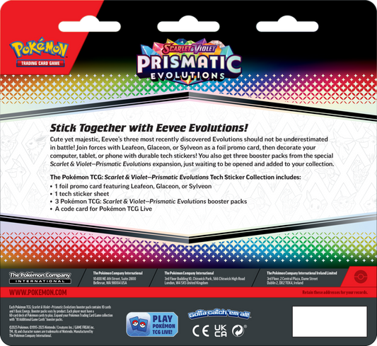Pokémon TCG: Scarlet & Violet - Prismatic Evolutions - Naklejka techniczna Sylveon