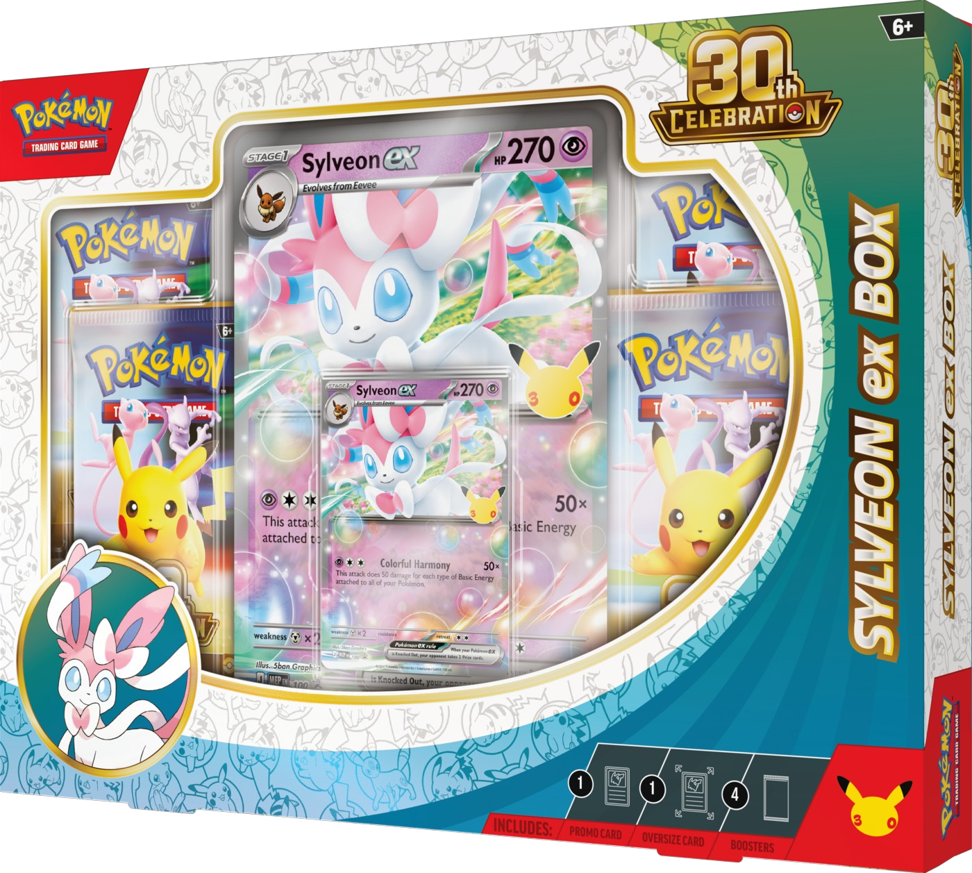 limited edition pokemon cards TCG: 30th Celebration Ex Box - Sylveon ex Color:Magenta Rarity_C Featuring a blue finish JAPANESE LORCANA BOOSTER BOX