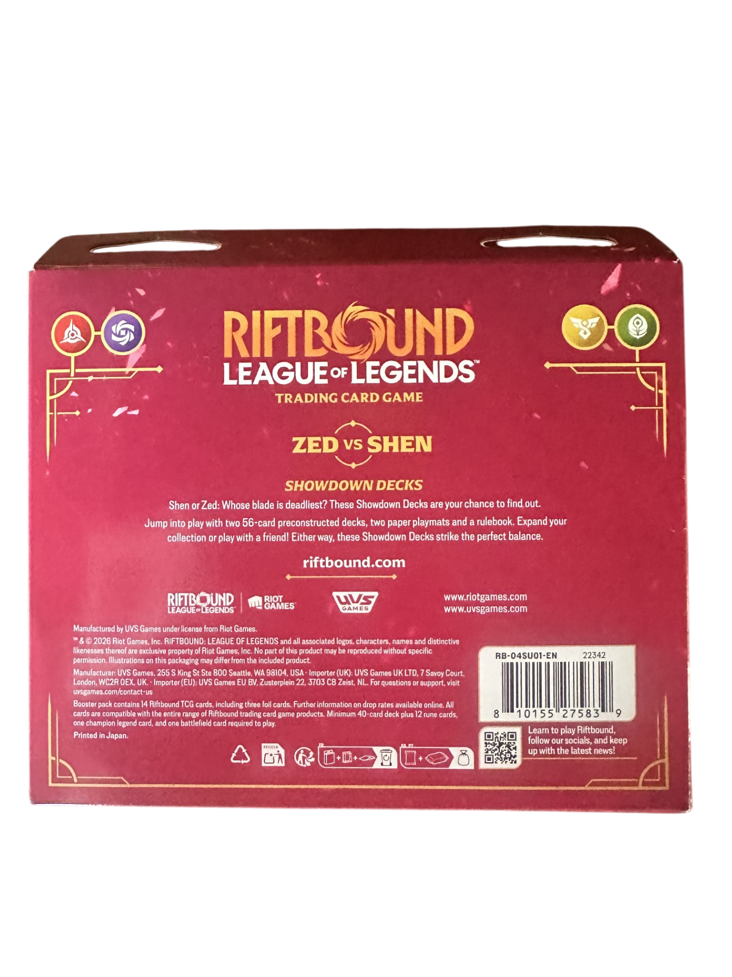 Riftbound: Vendetta – Showdown Decks: Zed vs Shen