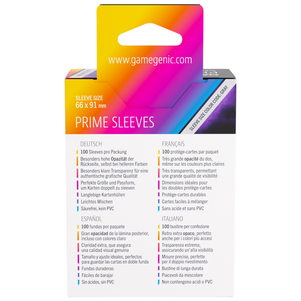 Prime Sleeves Purple 66x91