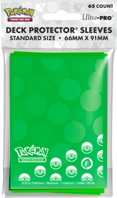 Pokémon TCG: Ultra Pro Deck Protector Sleeves, Grass (65 pcs)