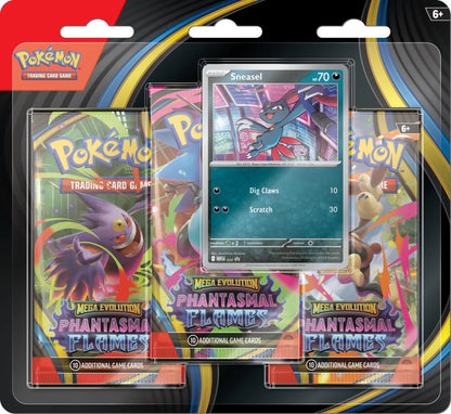 Pokemon TCG: Mega Evolution - Phantasmal Flames - 3-pack Blister - Sneasel