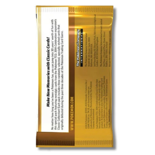 Pokemon TCG: 30th Celebration Classic Collection Booster Pack (3 Cards)