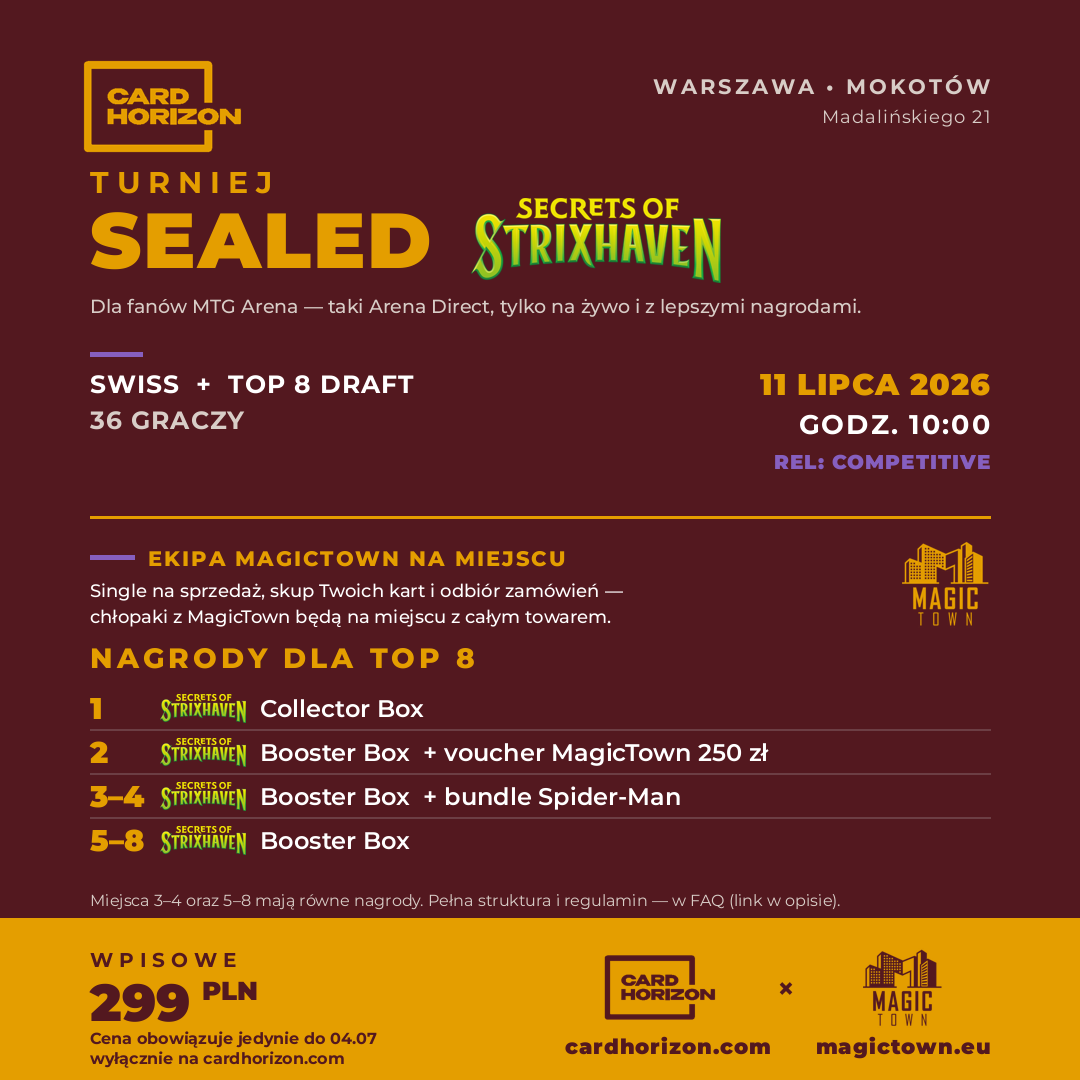Sealed Tournament – Secrets of Strixhaven | Card Horizon × MagicTown