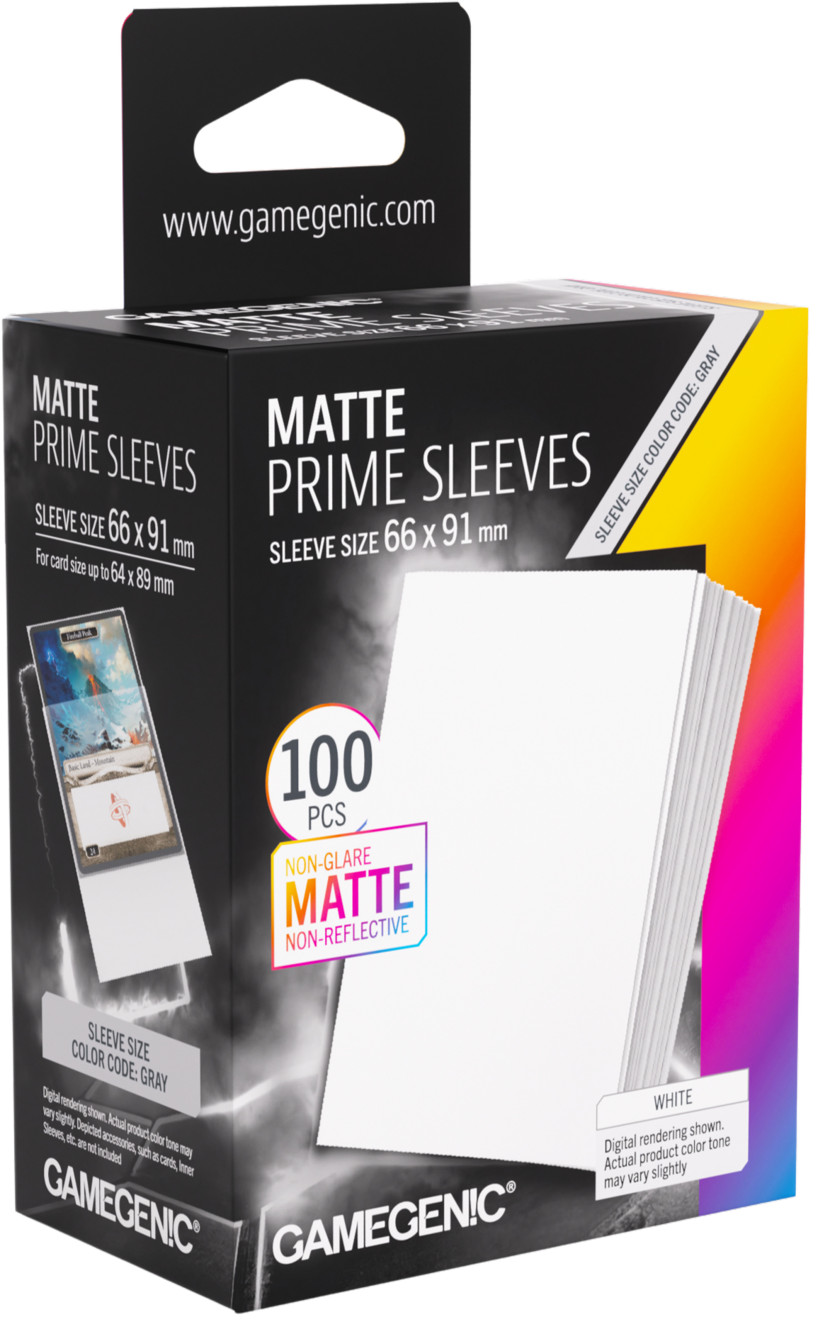 Gamegenic: Matte Prime Sleeves (66x91 mm) - White - 100 pcs