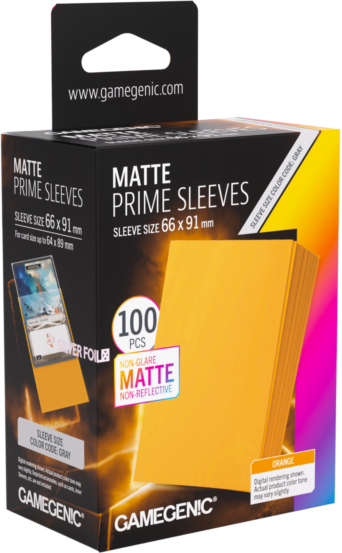 Gamegenic: Matte Prime Sleeves (66x91 mm) - Orange - 100 pcs