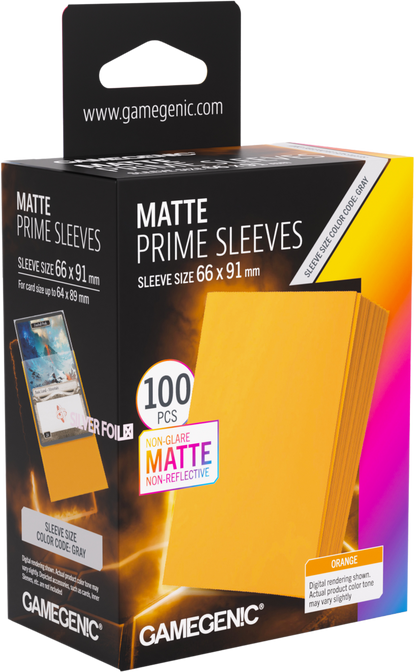 Gamegenic: Matte Prime Sleeves (66x91 mm) - Orange - 100 pcs