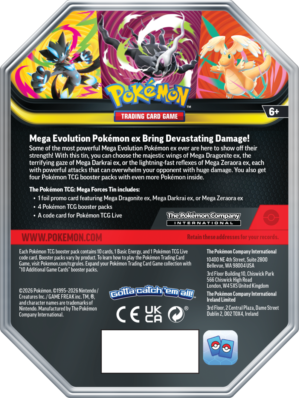 Pokémon TCG: Mega Forces Tin - Mega Darkrai ex