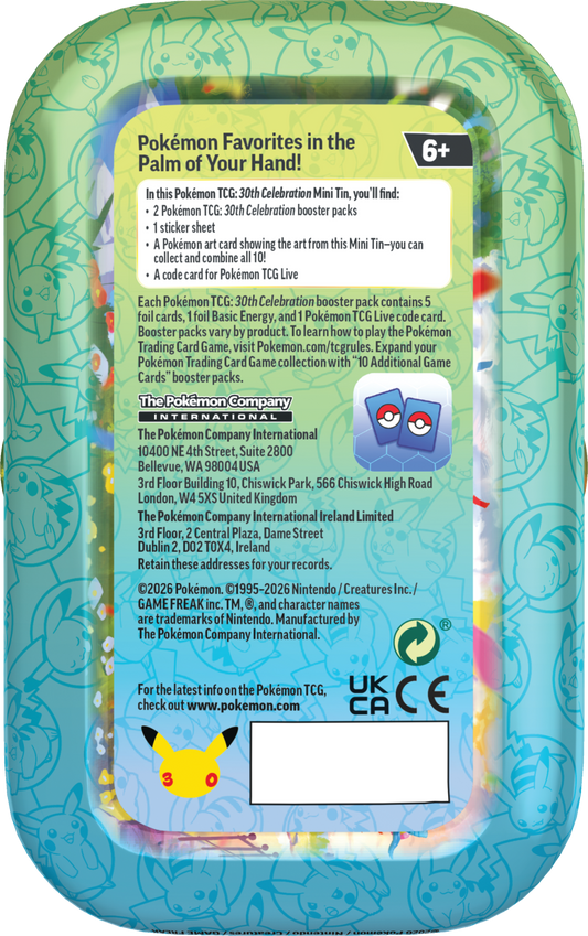 Pokemon TCG: 30th Celebration: Mini Tin
