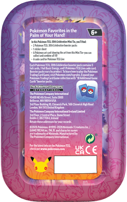 Pokemon TCG: 30th Celebration: Mini Tin Umbreon
