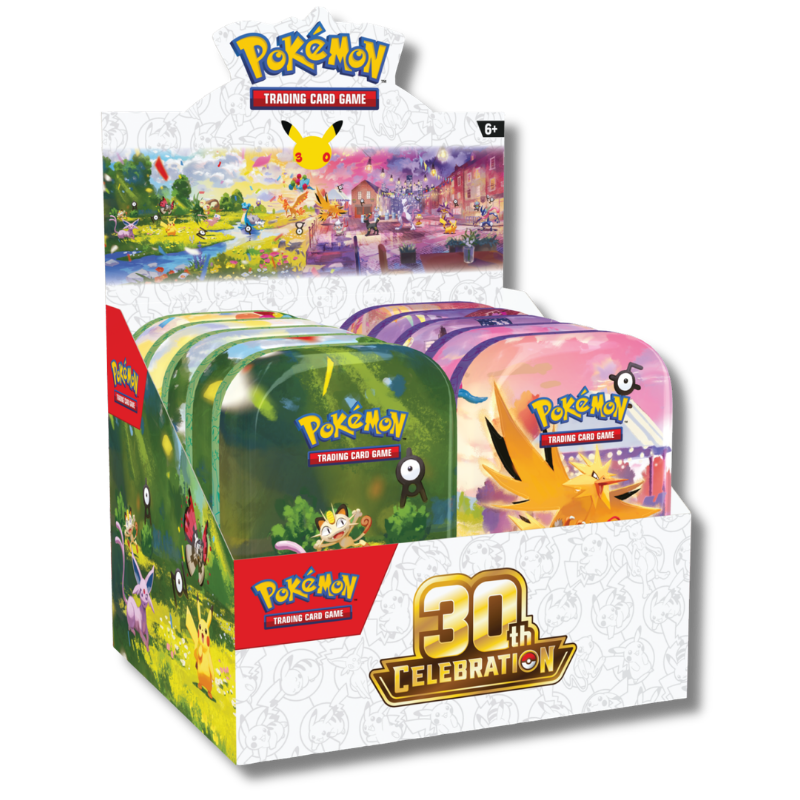 Pokémon TCG: 30th Celebration Mini Tin - MIX Display (10)