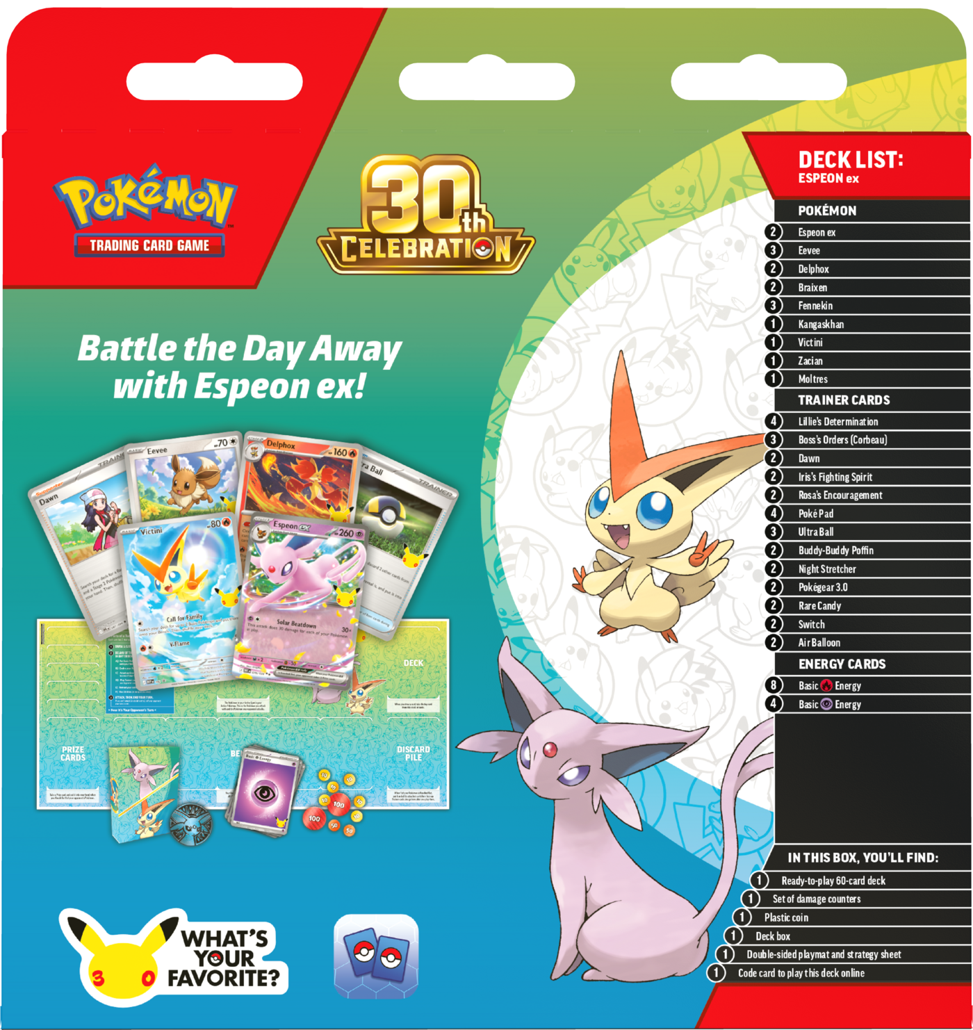 Pokemon TCG: 30th Celebration: Battle Deck  - Espeon Ex