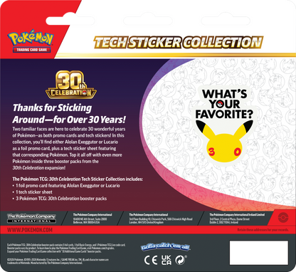Pokémon TCG: 30th Celebration – Tech Sticker Collection Lucario