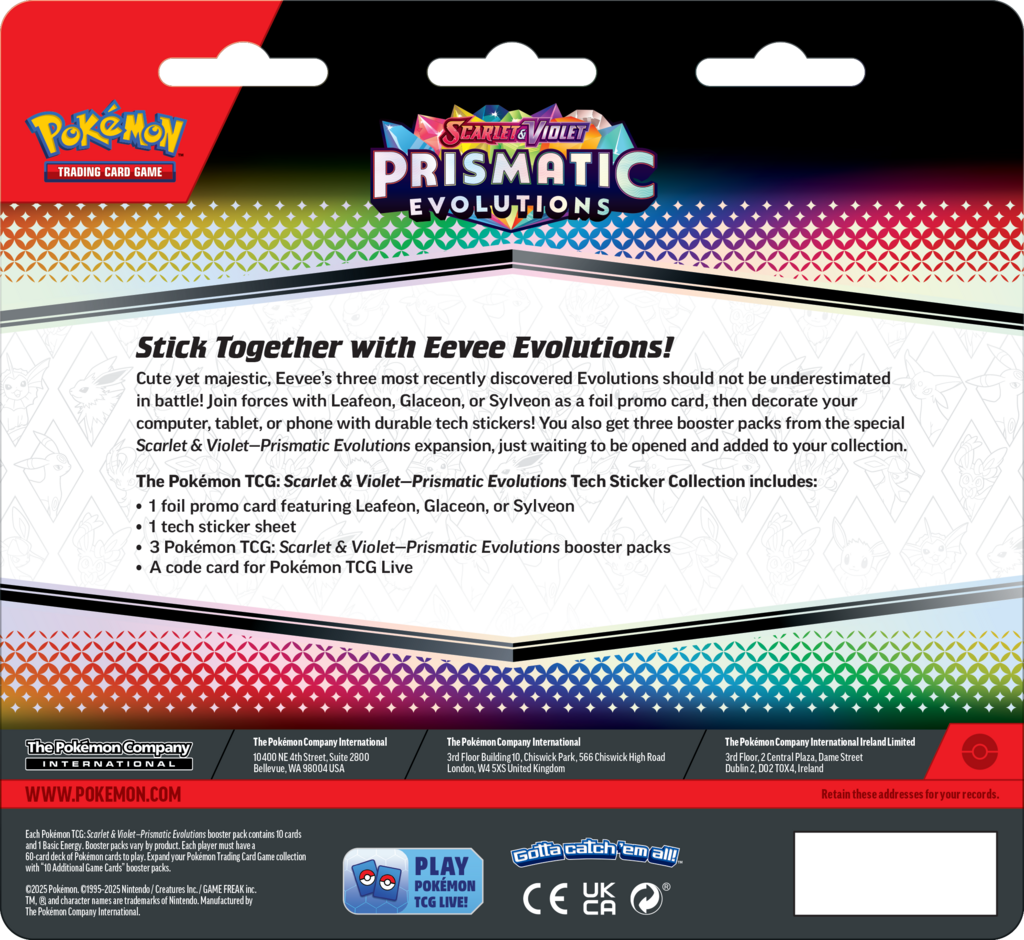 Pokémon TCG: Scarlet & Violet - Prismatic Evolutions - Tech Sticker Sylveon