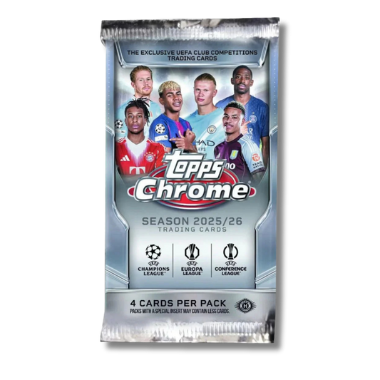 Topps 2025/2026 Chrome UEFA Club Competitions Soccer Hobby Pack