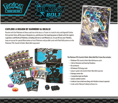 Pokemon TCG Scarlet & Violet - Black Bolt - Elite Trainer Box - Zekrom