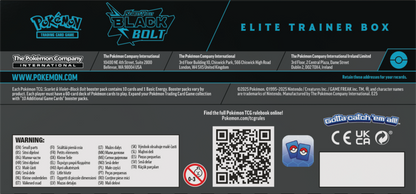 Pokemon TCG Scarlet & Violet - Black Bolt - Elite Trainer Box - Zekrom