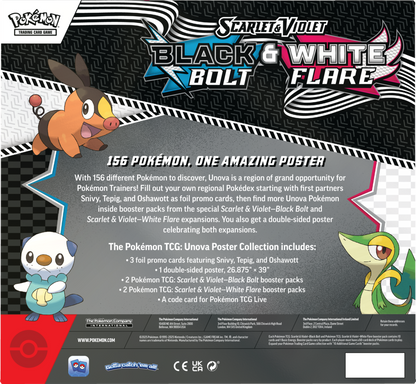 Pokemon TCG Scarlet & Violet - White Flare & Black Bolt - Unova Poster Collection