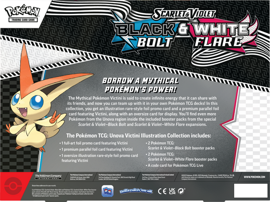 Pokemon TCG Scarlet & Violet - White Flare & Black Bolt - Kolekcja ilustracji Unova Victini