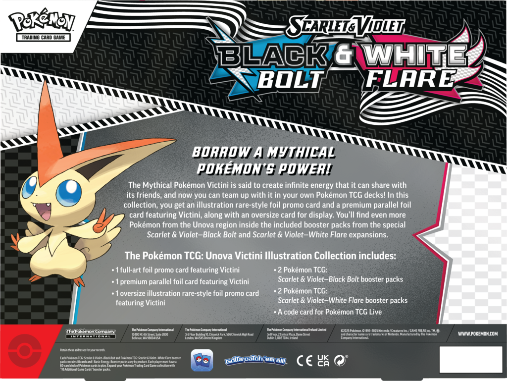 Pokemon TCG Scarlet & Violet - White Flare & Black Bolt - Unova Victini Illustration Collection