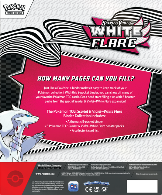 Pokemon TCG: Scarlet & Violet - White Flare - Binder Collection - Reshiram
