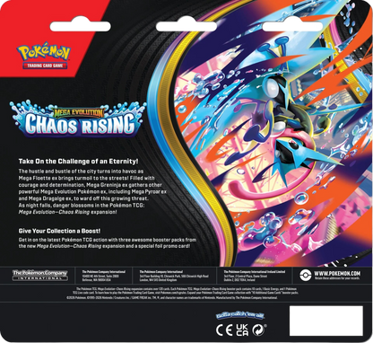 PREORDER: Pokémon TCG: Mega Evolution - Chaos Rising 3-Pack Blister