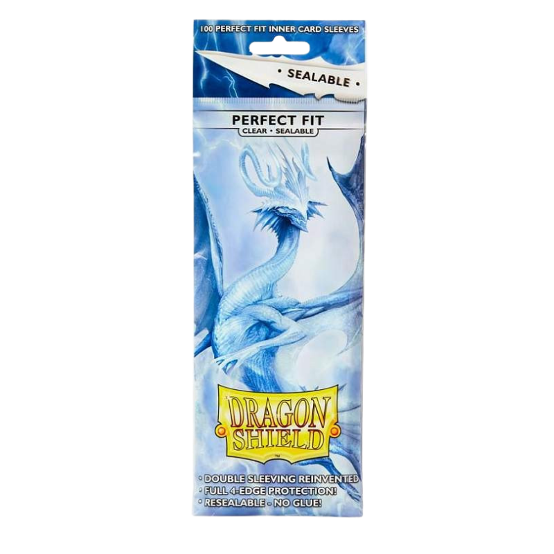 Dragon Shield Standard Perfect Fit Sealable Sleeves - Clear (100 Sleeves)