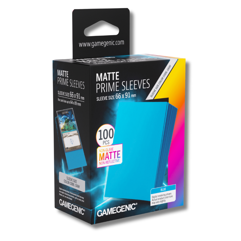 Gamegenic: Matte Prime Sleeves (66x91 mm) - Blue - 100 pcs