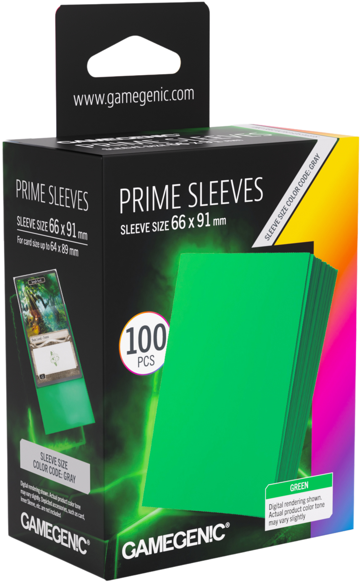 Prime Sleeves Green 66x91