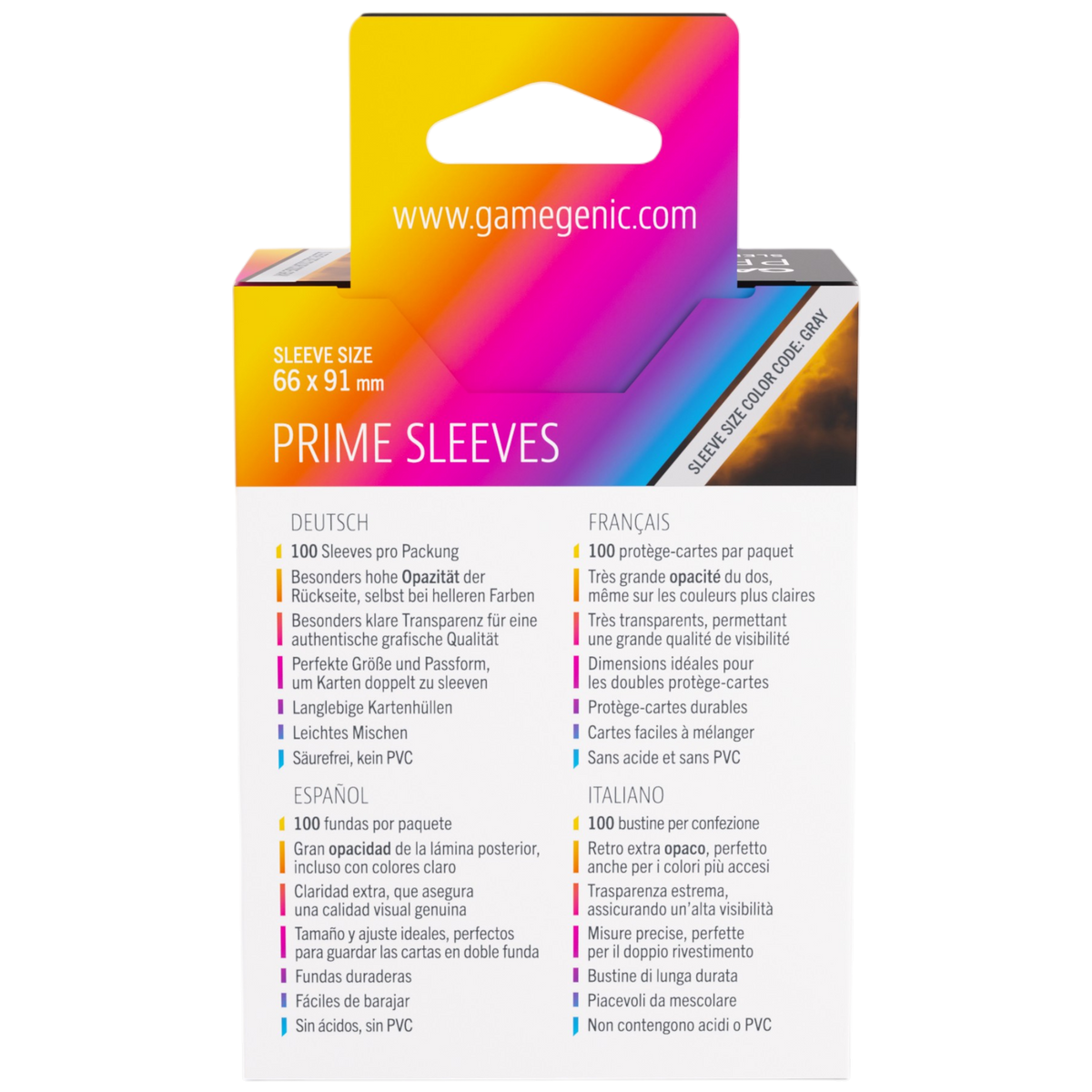 Prime Sleeves Orange 66x91