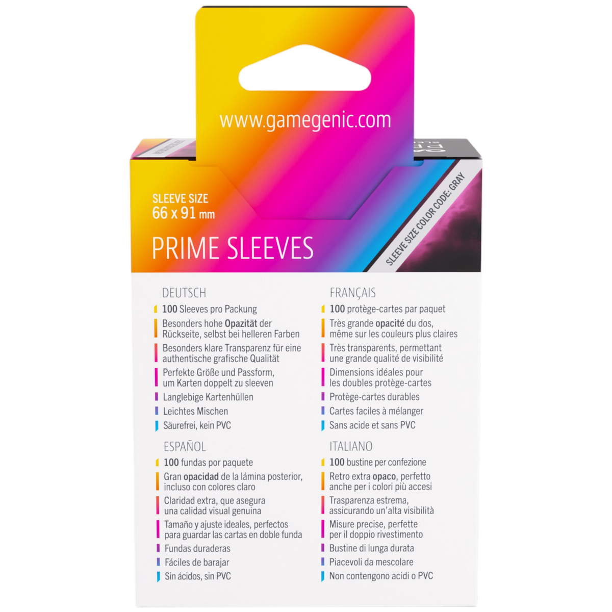 Prime Sleeves Pink 66x91