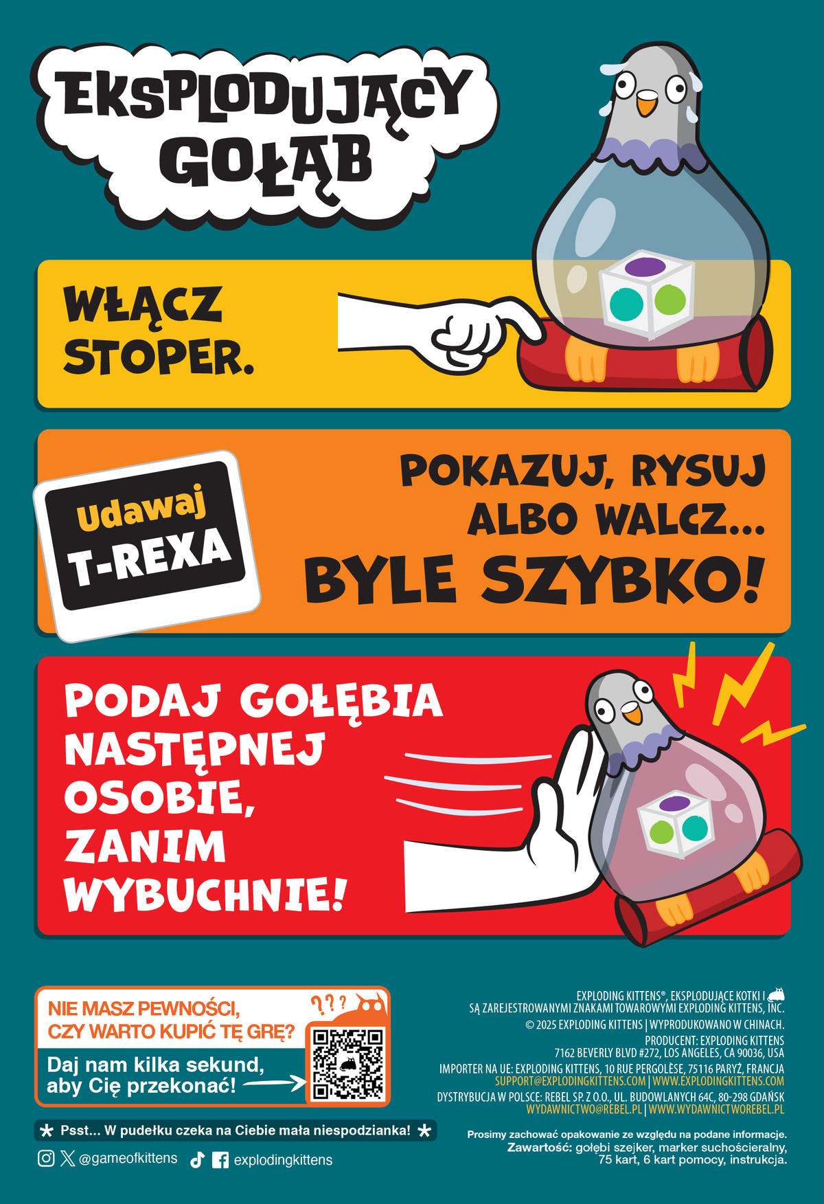 Eksplodujący Gołąb Party Game - Polish Edition