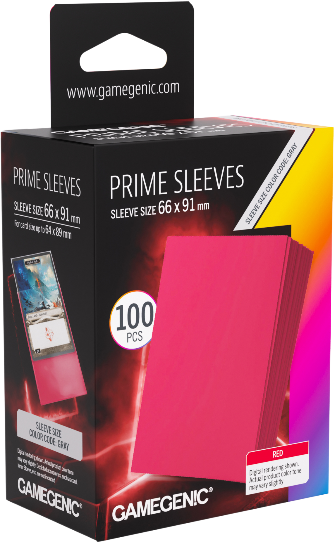 Prime Sleeves Red 66x91