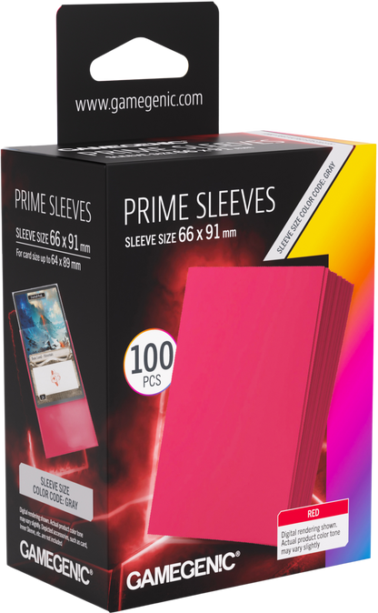 Prime Sleeves Red 66x91