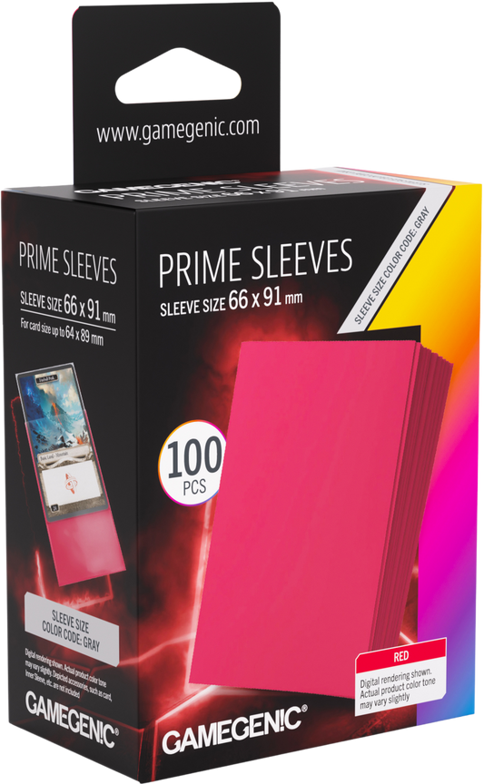 Prime Sleeves Red 66x91