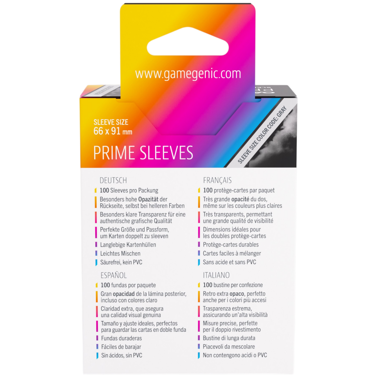 Prime Sleeves Black 66x91