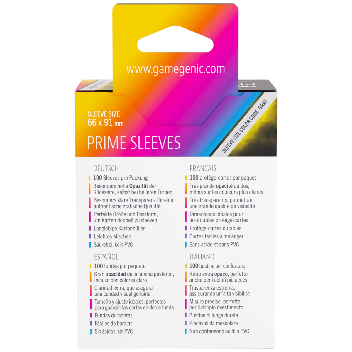 Prime Sleeves Yellow 66x91